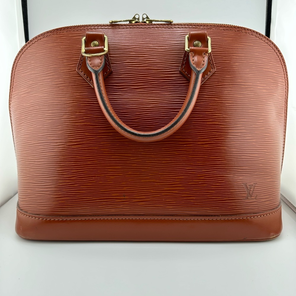 Louis Vuitton Brown Epi Alma Handbag